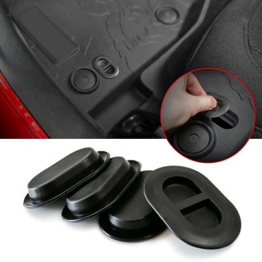 AL 4ピース ピース オーバル フロア PAN プラグ 適用: ジープ/JEEP ラングラー JK JL 2014 2020 ブラック AL-II-2955