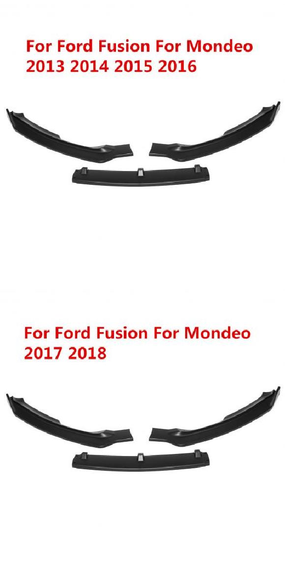 3ピース マット ブラック フロント バンパー スプリッタ リップ スポイラー ディフューザー プロテクター ボディ キット 適用: フォード/FORD 2013 2016・2017 2018 AL-II-3258 ALの通販は