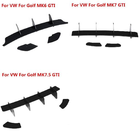 リア バンパー ディフューザー &amp; サイド スプリッター スポイラー 適用: VW フォルクスワーゲン/VOLKSWAGEN ゴルフ MK6 GTI/MK7 GTI/MK7.5 GTI MK6 GTI〜MK7.5 GTI AL-II-3332 AL