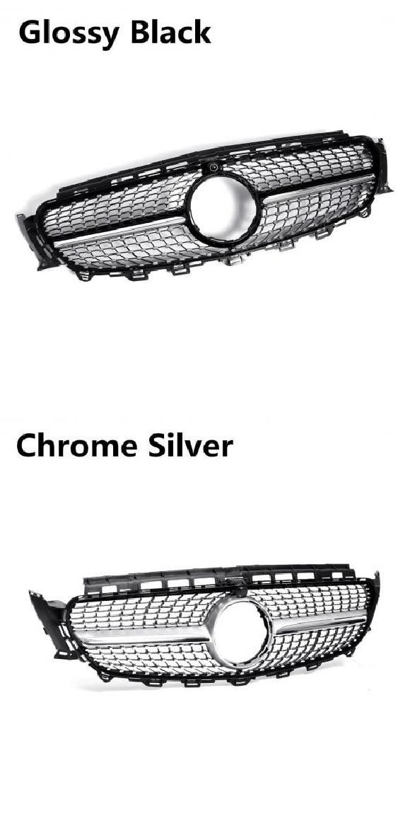 フロント バンパー グリル メッシュ 適用: メルセデス ベンツ E200 E300 E400 E43 AMG 2016 2017 2018 ブラック・シルバー AL-II-3435 AL 37,954円