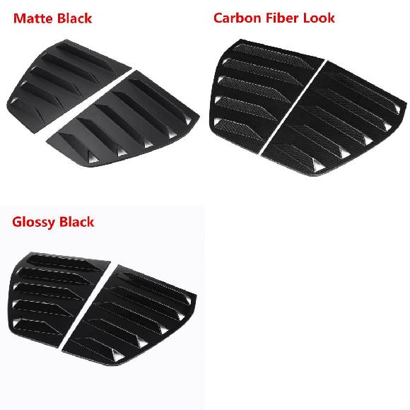 2ピース リア ウインドウ ローバー シャッター カバー トリム 適用: VW ゴルフ MK6 2010-2014 サイド 吹き出し口 GTI/R モデル マットブラック〜ピアノブラック AL-II-3517 AL