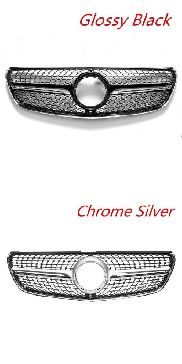 W447 グリル メッシュ フロント バンパー カメラ 適用: メルセデス ベンツ V クラス W447 V250 V260 2015 2016 2017 18 ブラック・シルバー AL-II-3743 ALの通販は