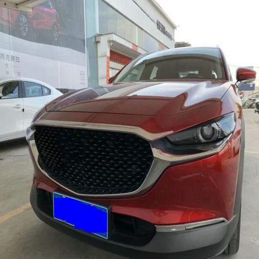 適用: マツダ CX30 CX-30 2020 2021 ABS クローム フロント グリル グリル フード エンジン カバー トリム ステッカー ストリップ 装飾 AL-II-4213 AL