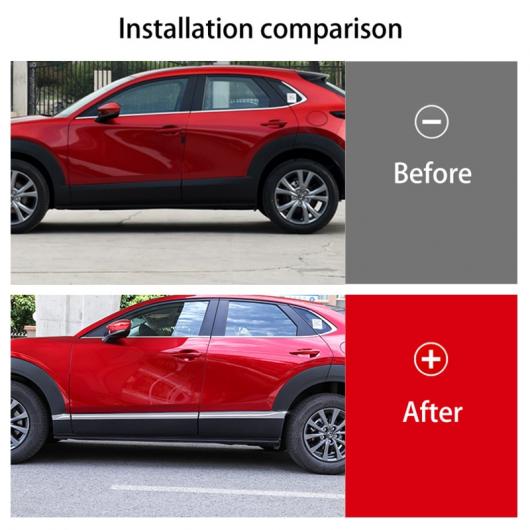 ドア ボディ サイド トリム ストリップ ガーニッシュ エクステリア クローム 装飾 6ピース/セット 適用: マツダ CX-30 2020 2021 AL-II-4377 ALの通販は