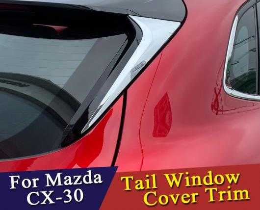 ABS クローム 適用: マツダ CX-30 2020 2021 リア テール ウインドウ スポイラー トライアングル モールディング カバー キット トリム Aの通販は