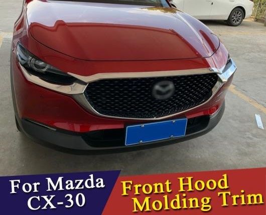 ABS クローム 適用: マツダ CX-30 2020 フロント エンジン フード ボンネット グリル グリル バンパー 保護 モールディング カバー キット トリム AL-II-4401 AL
