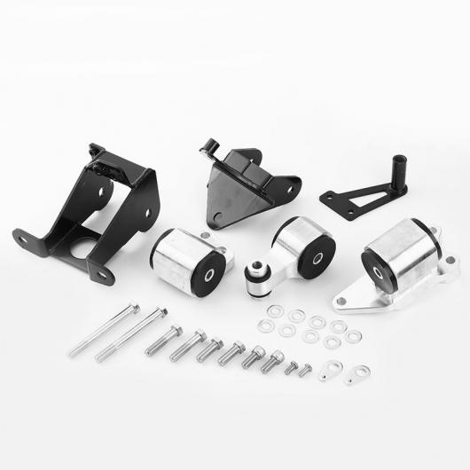 クローム ビレット エンジン モーター マウント スワップ キット 適用: ホンダ シビック 2006-2011 SI FG FA FD シルバー AL-JJ-0034 AL