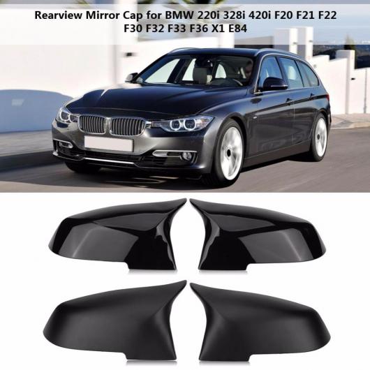 1ペア バックミラー ミラー カバー キャップ ABS 適用: BMW シリーズ 1 2 3 4 X M 220I 328i 420I F20 F21 F22 F23 F30 F32 F33 F36 X1 F87 E84 X1 M2 光沢ブラック AL-JJ-0139 AL_4
