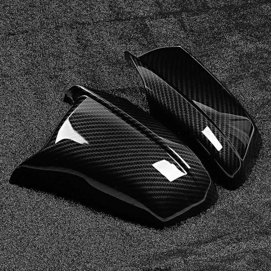 左 & 右側 ミラー ハウジング キャップ カバー カーボンファイバー テクスチャ 適用: BMW 5シリーズ F10 2011 2012 2013 バックミラー ミラー カバー AL-JJ-0166 AL