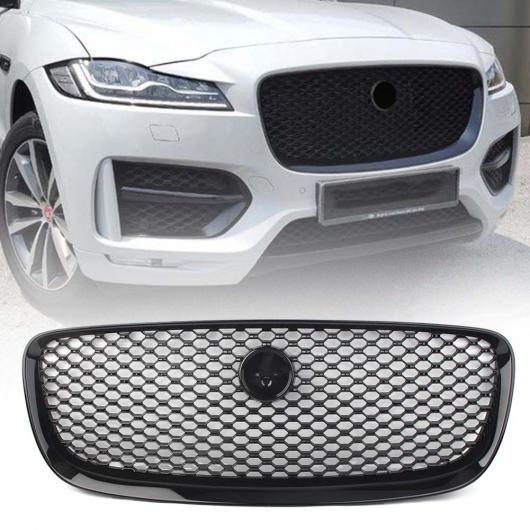 フロント ラジエーター グリル アッパー フード メッシュ グリル 適用: ジャガー/JAGUAR Fペース 2016 2017 2018 2019 光沢ブラック ABS プラスチック AL-JJ-0266 AL