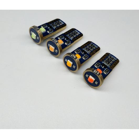 20個 T10 W5W LED WY5W 2825 168 スーパー ブライト LED リード ドーム ライト オート マーカー ランプ ウェッジ テール サイド バルブ クリスタル ブルー〜ピンク AL-JJ-2144 AL