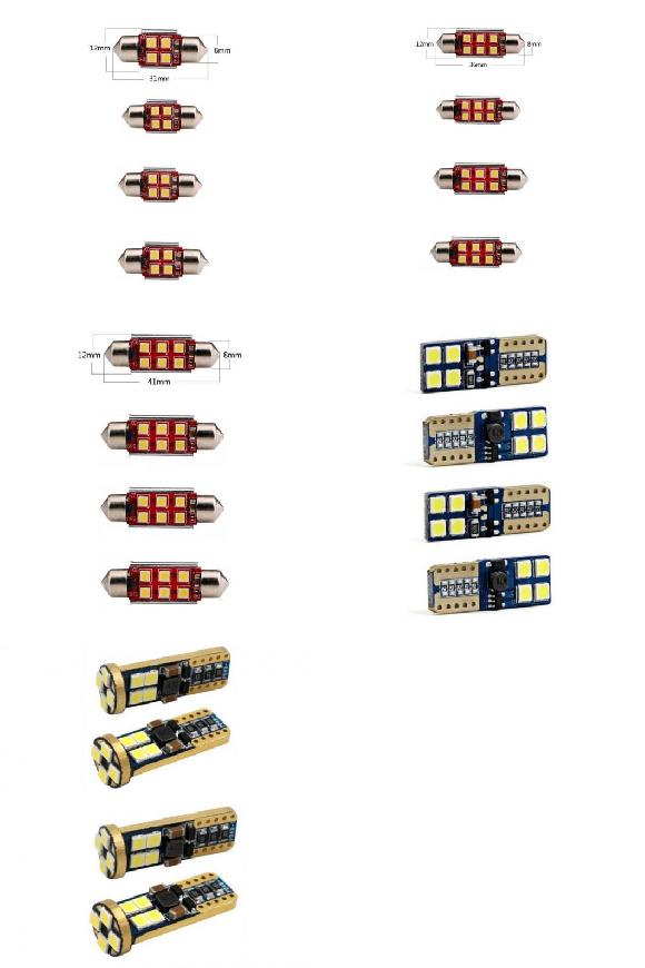 AL LED 車用 内装 ライト 適用: アバルト/ABARTH グランデ プント 199 ハッチバック リア トランク グローブ ボックス バニティミラー ライト エラーフリー 31mm〜T10 ホワイト AL-JJ-2167の通販は