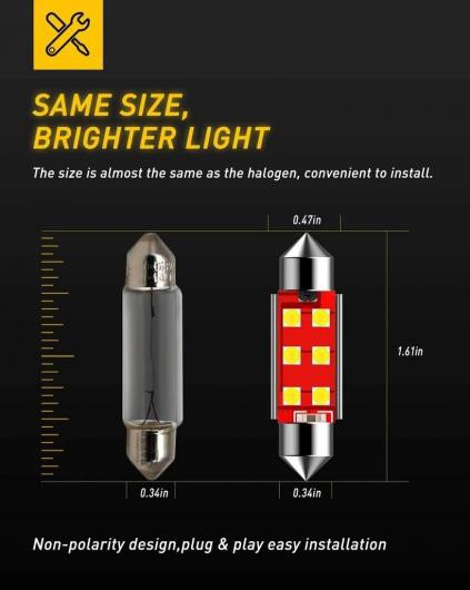 AL LED 車用 内装 ライト 適用: アウディ/AUDI オールロード 4BH C5 リア トランク グローブ ボックス バニティミラー ライト エラーフリー 31mm〜T10 ホワイト AL-JJ-2221の通販は