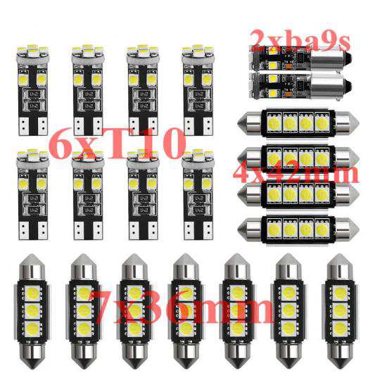車用 内装 LED ライト キット 適用: スバル トレジア トライベッカ B9 レヴォーグ WRX アセント バハ XV クロストレック エラーフリー T10 31mm 36mm 39mm 42mm 14ピース ホワイト AL-JJ-2671 ALの通販は