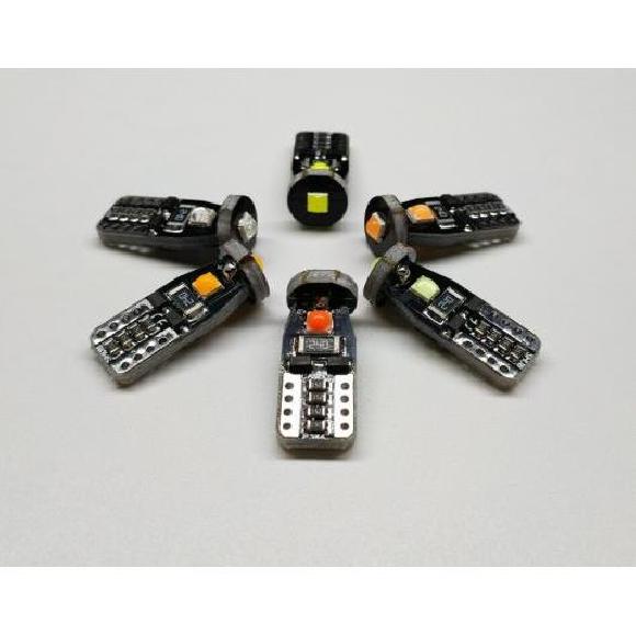 車用 内装 LED ライト 適用: プジョー/PEUGEOT 206 307 308 407 207 508 3008 208 2008 エラーフリー T10 10ピース ホワイト〜アイスブルー AL-JJ-2736 AL