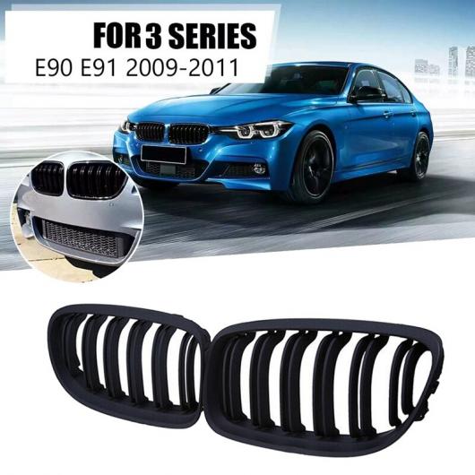マットブラック ダブル スラット フロント グリル 適用: BMW 3シリーズ E90 E91 2009 2010 2011 AL-JJ-3289 ALの通販は 10,927円