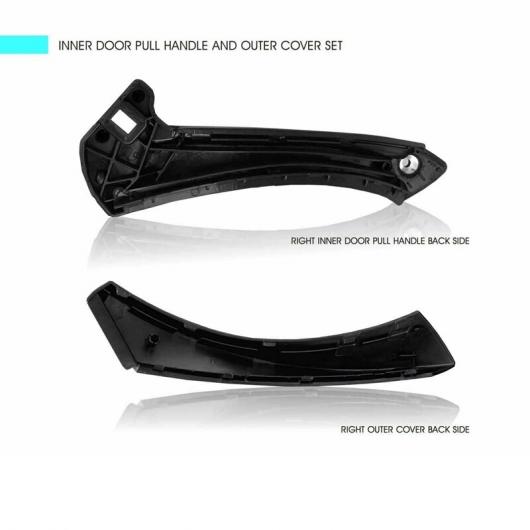 右 インナー + アウター ドア パネル ハンドル カバー 適用: BMW E90 3 -シリーズ 51419150336 51417230850 タイプ001 AL-JJ-3345 AL_4