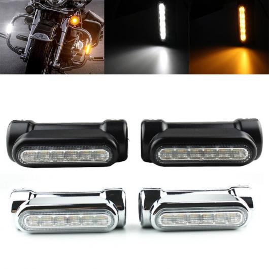 バイク LED ハイウェイ バー スイッチバック ドライビング ライト/ウインカー ライト 適用: ブラック AL-JJ-4607 2輪 AL_3