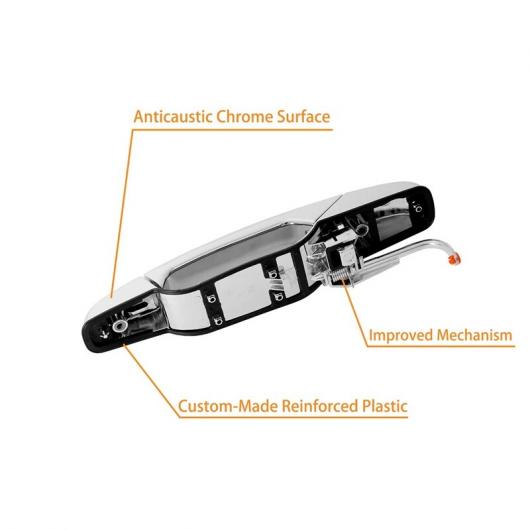 クローム メッキ 左 右 リア ドア ハンドル 適用: 2007-2013 シボレー/CHEVROLET シルバラード GMC シエラ GMC ユーコン ユーコン XL キャデラック/CADILLAC ケア シルバー AL-JJ-4740 AL_3