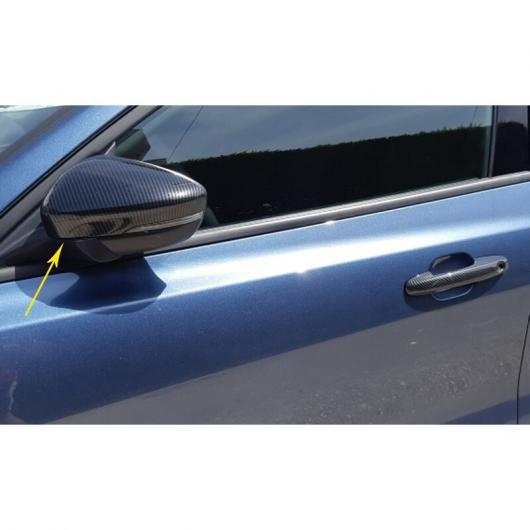 カーボンファイバー ミラー シェル カバー リア ビュー ミラー カバー キャップ サイド ミラー シェル 適用: フォード/FORD フォーカス 2019-2020 カーボン調 AL-JJ-5505 AL_3