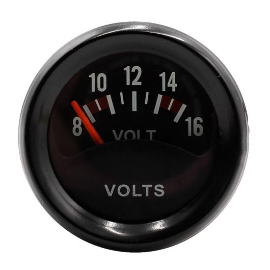 2インチ 52mm メカニカル ポインター スモーク LEN ボルト 電圧 ゲージ メーター 8-16V ブラック AL-JJ-5663 AL