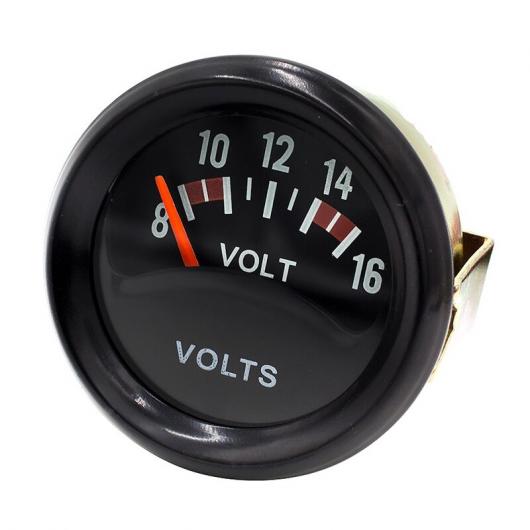 2インチ 52mm メカニカル ポインター スモーク LEN ボルト 電圧 ゲージ メーター 8-16V ブラック AL-JJ-5663 AL_1