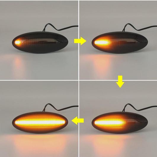 1ペア LED ダイナミック サイド マーカー スモーク ウインカー ライト 適用: トヨタ ヤリス ヴィッツ MK2 P9 RAV4 MK3 ACA3/ALA3 オーリス MK1 E15 AL-JJ-5873 AL_2