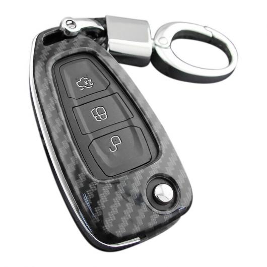 適用: フォード/FORD フォーカス 2012-2018 カーボンファイバー スマート キー カバー ケース キーチェーン アクセサリー フォード/FORD エスケープ クーガ 2013-2019 AL-JJ-5991 AL