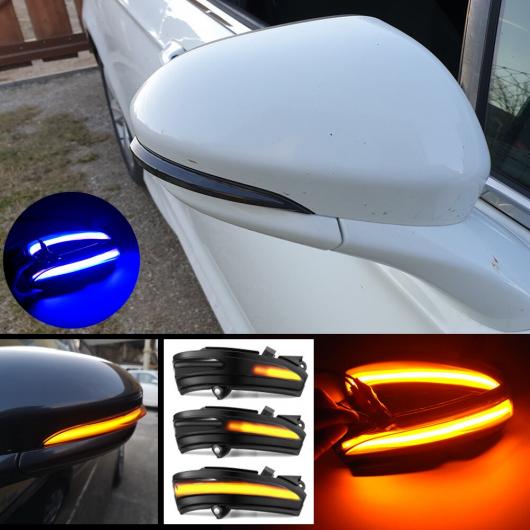 青味＆黄色 活動的 ウインカー 当てはめる: ジェラルド・r・フォード/FORD モンデオ MK5 2014-2019 MK V 5 LED ターンシグナルライト 側面 照明ランプ 2015 2016 2017 2018 MK V 5 AL-JJ-6678 AL