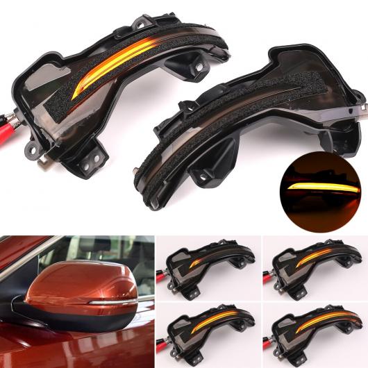 2ピース ダイナミック LED ターンシグナルライト 適用: ホンダ フィット ジャズ シティ HR-V CR-V シティ グレイス アコード クリスタル ホワイト・スモーク ブラック AL-JJ-6732 AL_3