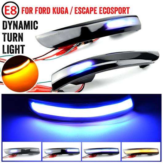 適用: フォード/FORD クーガ エスケープ C520 エコスポーツ 13-18 フォーカス 3 MK3 SE ST RS US ダイナミック ターンシグナルライト LED サイド ミラー シーケンシャル インジケーター AL-JJ-6807 AL