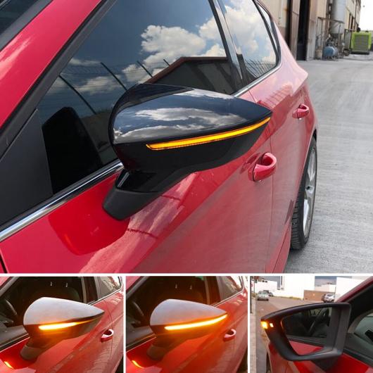 2ピース ダイナミック ウインカー 適用: セアト レオン III 5F イビサ KJ アローナ LED ターンシグナルライト サイド ミラー レオン 5F 2013-2018・アローナ 2017 アップ AL-JJ-6897 AL