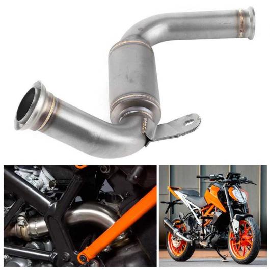 AL ステンレス スチール エキゾースト パイプ 触媒 コンバータ リムーブ ディキャタライザー エキゾースト MID リンク パイプ 適用: KTM 125 250 390 RC390 2017 + AL-JJ-7722の通販は
