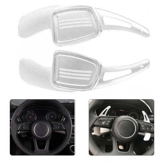1ペア ステアリング ホイール ダイレクト シフト パドル エクステンション 適用: A4L 2017-2018 シルバー スポーツ ステアリングホイールの通販は