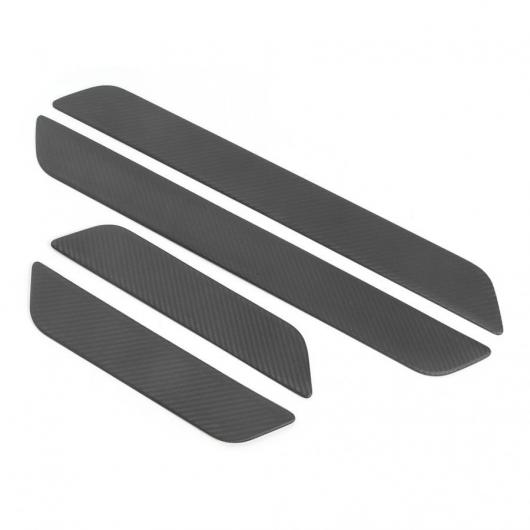 インテリア モールディング 4ピース カーボンファイバー ペダル ドア シル スカッフ トリム 適用: テスラ/TESLA モデル 3 ステッカー AL-JJ-8754 AL