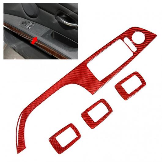 4ピース ウインドウ リフト スイッチ トリム 37.8cm/14.9IN 適用: 3シリーズ E90 2005-2012 右ハンドル インテリア モールディング AL-JJ-8762 AL