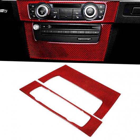 2ピース カーボンファイバー エアコン CD パネル カバー トリム ホールなし 適用: 3シリーズ E90 E92 AL-JJ-8774 AL