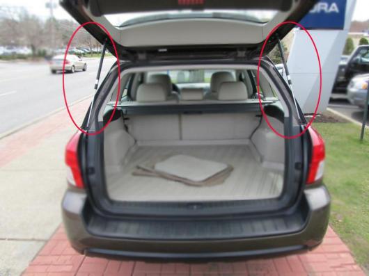リフト サポート ガス ストラット ショック リア ブーツ テールゲート ダンパー 適用: スバル アウトバック BL BP 2003-2009 レガシィ カーボンファイバー・ステンレス スチール AL-JJ-8957 AL_4
