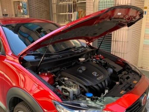 適用: マツダ CX3 CX-3 DK 2015-2020 フロント フード ボンネット カーボンファイバー ガス ストラット ショック ダンパー リフト サポート-スタイリング ブラック カーボンファイバー AL-JJ-9024 AL_4