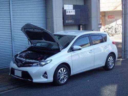 適用: トヨタ オーリス E180 2012-2018 トヨタ カローラ 2ピース フロント フード ボンネット ガス ストラット リフト サポート ショック ダンパー シルバー カーボンファイバー AL-JJ-9060 AL_5