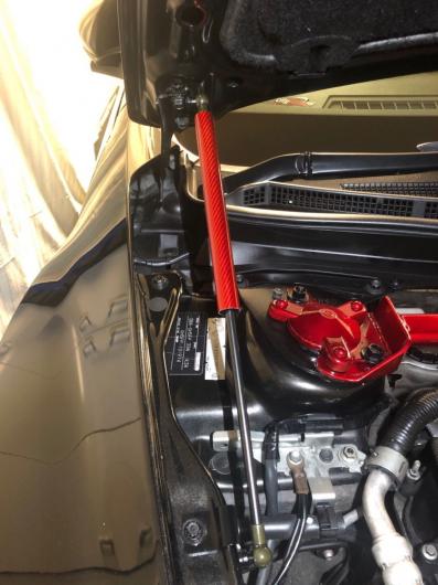適用: 2008-2012 MAZDA6 MAZDA6 GH RUIYI セダン ハッチバック フロント フード ボンネット ガス ストラット リフト カーボンファイバー ブラック・カーボンファイバー レッド AL-JJ-9198 AL_4