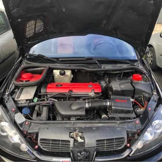 適用: プジョー/PEUGEOT 206 206CC GTI 180 RC 207I SD 1998-2016 フロント フード ボンネット ガス ストラット ブルー カーボンファイバー〜グリーン カーボンファイバー AL-JJ-9225 AL_4