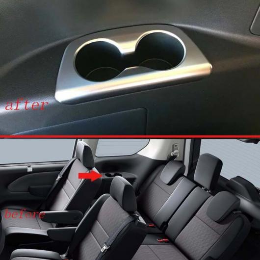 適用: 日産 セレナ C27 2017 2018 2019 ABS クローム マット リア シート ドリンク カップホルダー クローム トリム カバー ベゼル サラウンド フレーム スタイリング AL-JJ-9331 AL