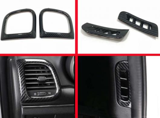 適用: ジープ/JEEP グランド チェロキー/CHEROKEE 2018 2019 アクセサリー カーボンファイバー スタイル 通気口 吹き出し口 カバー ダッシュボード トリム ベゼル フレーム AL-JJ-9346 AL