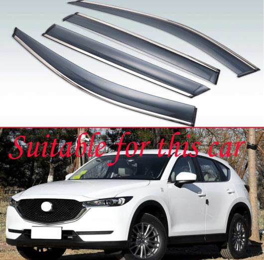 適用: マツダ CX-5 CX5 2017 2018 プラスチック エクステリア バイザー 吹き出し口 シェード ウインドウ サン レイン ガード デフレクター 4ピース AL-JJ-9445 AL