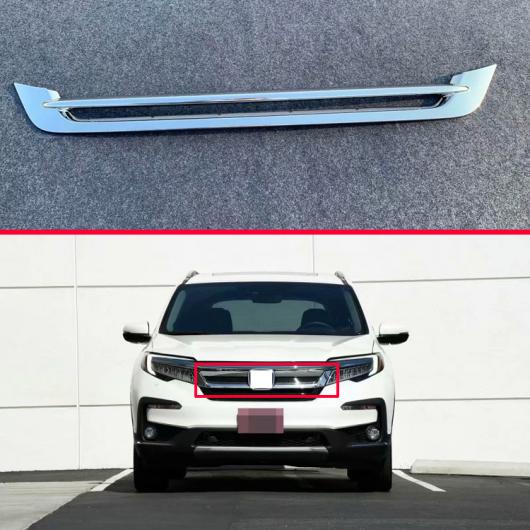 適用: ホンダ パイロット 2019 2020 ABS クローム フロント センター メッシュ グリル グリル カバー ラジエーター ストリップ トリム 装飾 AL-JJ-9540 ALの通販は