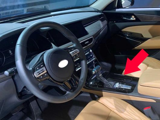 適用: 起亜 K7 カデンツァ YG 2018-2021 ABS ギア シフト パネル センター コンソール カバー トリム フレーム ステッカー カーボン調 AL-KK-0079 AL_4