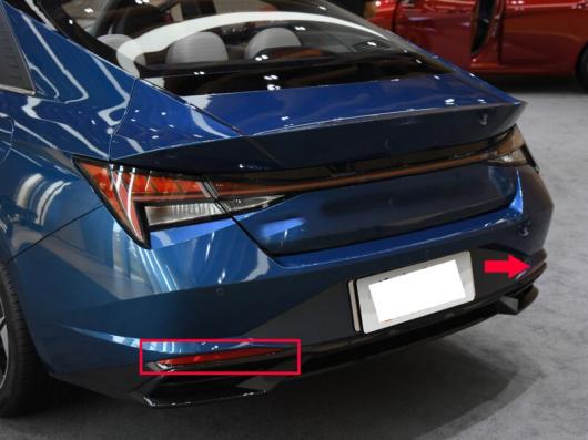 適用: ヒュンダイ/現代/HYUNDAI エラントラ CN7 2020 2021 ABS リア リフレクター フォグライト ランプ カバー トリム ベゼル フレーム スタイリング ガーニッシュ カーボン調 AL-KK-0093 ALの通販は