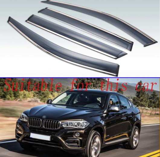 適用: BMW X6 2008-2014 プラスチック エクステリア バイザー 吹き出し口 シェード ウインドウ サン レイン ガード デフレクター 4ピース AL-KK-0125 AL 26,322円