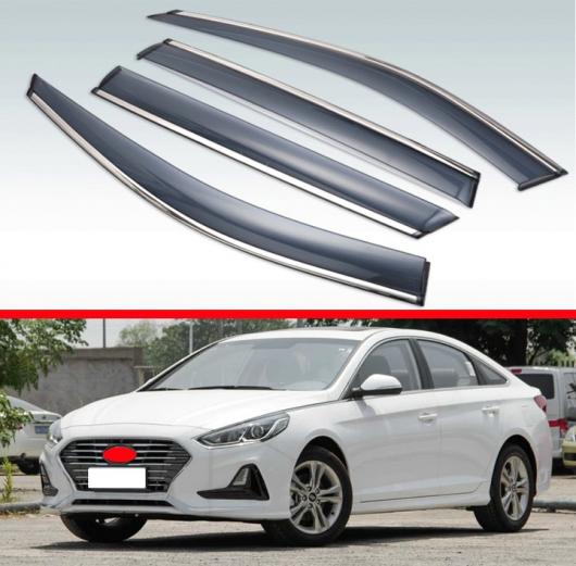適用: ヒュンダイ/現代/HYUNDAI ソナタ MK9 2015 2016 2017 2018 プラスチック エクステリア バイザー 吹き出し口 シェード ウインドウ サン レイン ガード デフレクター 4ピース AL-KK-0172 AL